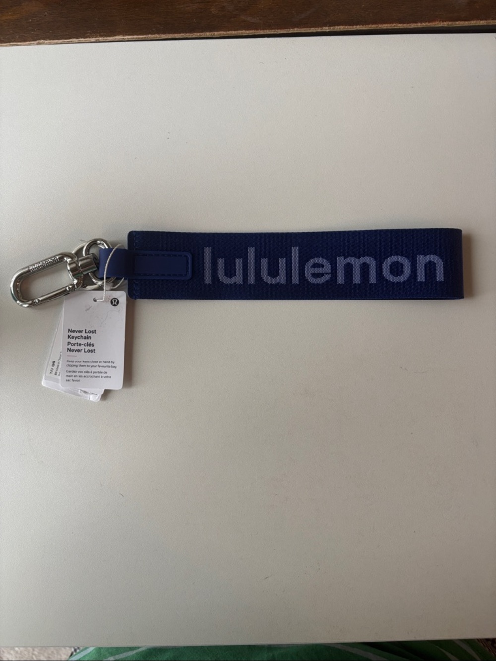 lululemon athletica Royal Blue Never Lost Keychain Wristlet